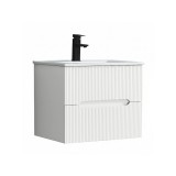 Leziter Trent 60 alsó fürdőszobabútor kerámia mosdóval 2 fiókos, fehér