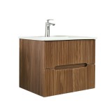 Leziter Trent 60 alsó fürdőszobabútor kerámia mosdóval 2 fiókos, sunset tölgy