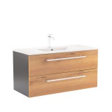 Leziter Vario Clam 100 alsó szekrény mosdóval antracit-tölgy