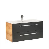 Leziter Vario Clam 100 alsó szekrény mosdóval tölgy-antracit