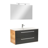 Leziter Vario Clam 100 komplett fürdőszoba bútor tölgy-antracit