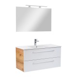 Leziter Vario Clam 100 komplett fürdőszoba bútor tölgy-fehér