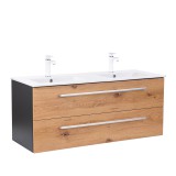 Leziter Vario Clam 120 alsó szekrény mosdóval antracit-tölgy