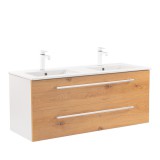 Leziter Vario Clam 120 alsó szekrény mosdóval fehér-tölgy