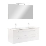 Leziter Vario Clam 120 komplett fürdőszoba bútor fehér-fehér