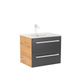 Leziter Vario Clam 60 alsó szekrény mosdóval tölgy-antracit