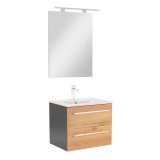 Leziter Vario Clam 60 komplett fürdőszoba bútor antracit-tölgy