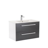 Leziter Vario Clam 80 alsó szekrény mosdóval fehér-antracit