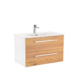 Leziter Vario Clam 80 alsó szekrény mosdóval fehér-tölgy