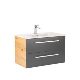 Leziter Vario Clam 80 alsó szekrény mosdóval tölgy-antracit