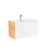 Leziter Vario Clam 80 alsó szekrény mosdóval tölgy-fehér