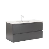 Leziter Vario Forte 100 alsó szekrény mosdóval antracit-antracit