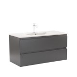 Leziter Vario Forte 100 alsó szekrény mosdóval antracit-antracit