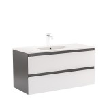 Leziter Vario Forte 100 alsó szekrény mosdóval antracit-fehér