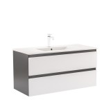 Leziter Vario Forte 100 alsó szekrény mosdóval antracit-fehér