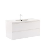 Leziter Vario Forte 100 alsó szekrény mosdóval fehér-fehér