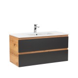 Leziter Vario Forte 100 alsó szekrény mosdóval tölgy-antracit