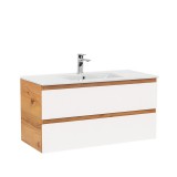 Leziter Vario Forte 100 alsó szekrény mosdóval tölgy-fehér