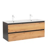 Leziter Vario Forte 120 alsó szekrény mosdóval antracit-tölgy