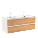 Leziter Vario Forte 120 alsó szekrény mosdóval fehér-tölgy