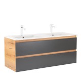 Leziter Vario Forte 120 alsó szekrény mosdóval tölgy-antracit