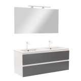 Leziter Vario Forte 120 komplett fürdőszoba bútor fehér-antracit