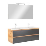 Leziter Vario Forte 120 komplett fürdőszoba bútor tölgy-antracit