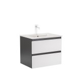 Leziter Vario Forte 60 alsó szekrény mosdóval antracit-fehér