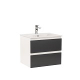 Leziter Vario Forte 60 alsó szekrény mosdóval fehér-antracit