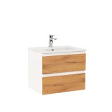 Leziter Vario Forte 60 alsó szekrény mosdóval fehér-tölgy