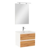 Leziter Vario Forte 60 komplett fürdőszoba bútor fehér-tölgy