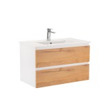 Leziter Vario Forte 80 alsó szekrény mosdóval fehér-tölgy
