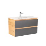 Leziter Vario Forte 80 alsó szekrény mosdóval tölgy-antracit