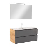 Leziter Vario Pull 100 komplett fürdőszoba bútor tölgy-antracit