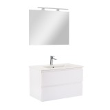 Leziter Vario Pull 80 komplett fürdőszoba bútor fehér-fehér