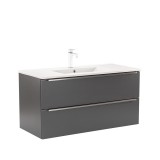 Leziter Vario Trim 100 alsó szekrény mosdóval antracit-antracit