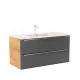 Leziter Vario Trim 100 alsó szekrény mosdóval tölgy-antracit