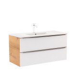Leziter Vario Trim 100 alsó szekrény mosdóval tölgy-fehér
