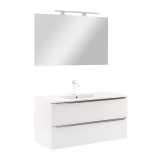 Leziter Vario Trim 100 komplett fürdőszoba bútor fehér-fehér