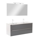 Leziter Vario Trim 120 komplett fürdőszoba bútor fehér-antracit