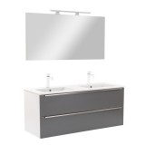 Leziter Vario Trim 120 komplett fürdőszoba bútor fehér-antracit