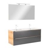 Leziter Vario Trim 120 komplett fürdőszoba bútor tölgy-antracit