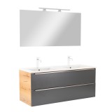 Leziter Vario Trim 120 komplett fürdőszoba bútor tölgy-antracit