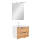 Leziter Vario Trim 60 komplett fürdőszoba bútor fehér-tölgy