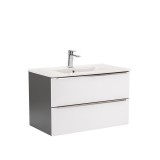 Leziter Vario Trim 80 alsó szekrény mosdóval antracit-fehér