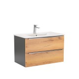 Leziter Vario Trim 80 alsó szekrény mosdóval antracit-tölgy