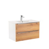 Leziter Vario Trim 80 alsó szekrény mosdóval fehér-tölgy