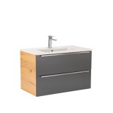 Leziter Vario Trim 80 alsó szekrény mosdóval tölgy-antracit