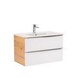 Leziter Vario Trim 80 alsó szekrény mosdóval tölgy-fehér