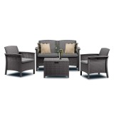 Leziter Venus II 4 személyes kerti bútor garnitúra grafit